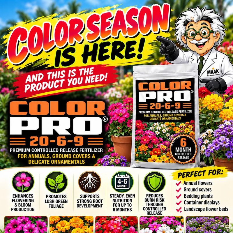 Color season is here: Color Pro 20-6-9 for annuals and ground covers