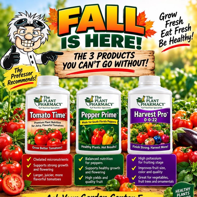 Fall is here: Tomato Time, Pepper Prime and Harvest Pro for vegetable gardens
